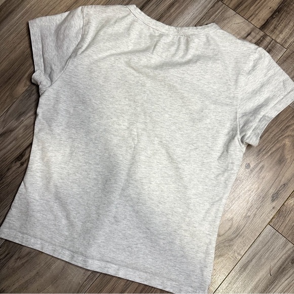 NWOT White Fox Stay Running Baby Tee - Grey Marle - Picture 6 of 6